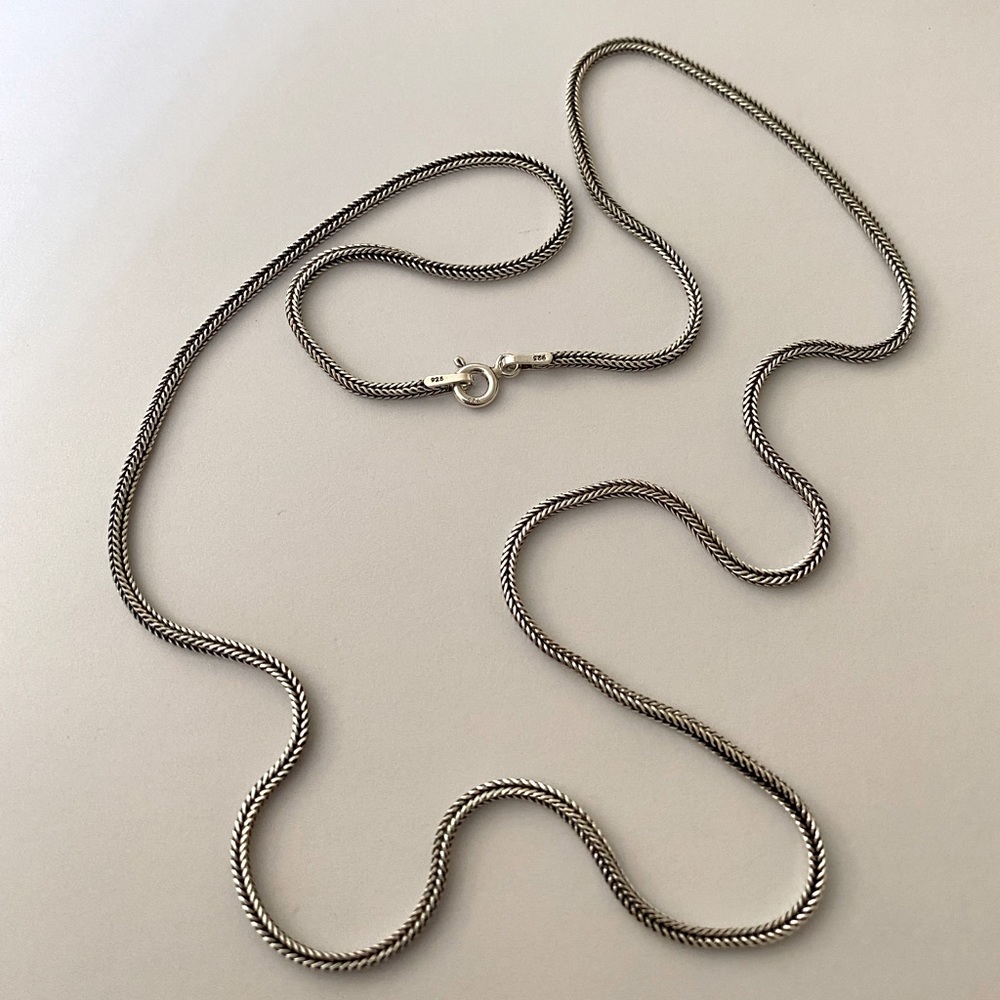 Unisex 925 silver 19.5” chain necklace - Picture 9 of 10